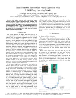 Real Time On Sensor Gait Phase Detection with 0.5KB Deep Learning Model