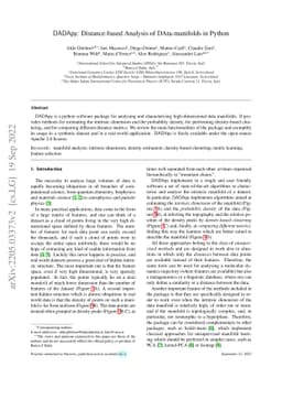 DADApy: Distance-based Analysis of DAta-manifolds in Python