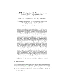MINI: Mining Implicit Novel Instances for Few-Shot Object Detection