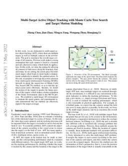 Multi-Target Active Object Tracking with Monte Carlo Tree Search and
  Target Motion Modeling