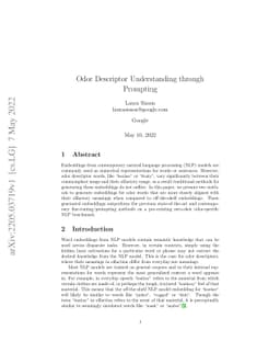 Odor Descriptor Understanding through Prompting