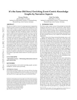 It's the Same Old Story! Enriching Event-Centric Knowledge Graphs by
  Narrative Aspects