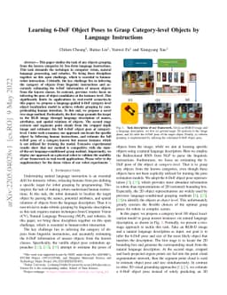Learning 6-DoF Object Poses to Grasp Category-level Objects by Language
  Instructions