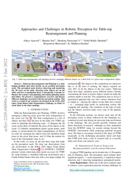 Approaches and Challenges in Robotic Perception for Table-top
  Rearrangement and Planning
