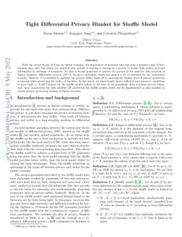 Tight Differential Privacy Blanket for Shuffle Model