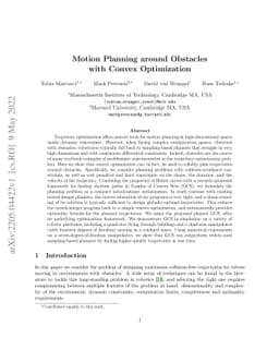 Motion Planning around Obstacles with Convex Optimization