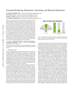 Foveated Rendering: Motivation, Taxonomy, and Research Directions