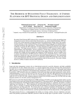 The Bedrock of Byzantine Fault Tolerance: A Unified Platform for BFT
  Protocol Design and Implementation