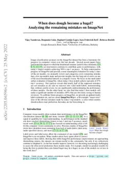 When does dough become a bagel? Analyzing the remaining mistakes on
  ImageNet