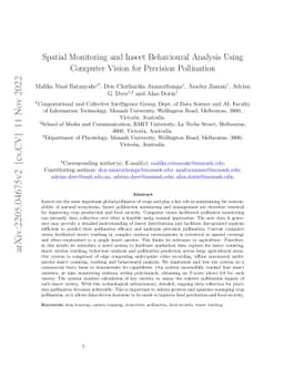 Spatial Monitoring and Insect Behavioural Analysis Using Computer Vision
  for Precision Pollination