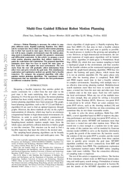 Multi-Tree Guided Efficient Robot Motion Planning
