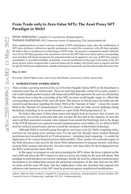 From Trade-only to Zero-Value NFTs: The Asset Proxy NFT Paradigm in Web3