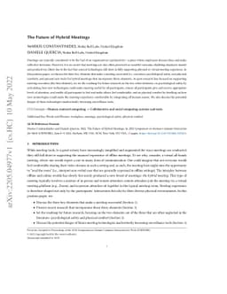 The Future of Hybrid Meetings