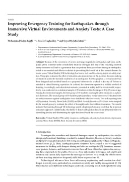 Improving Emergency Training for Earthquakes Through Immersive Virtual
  Environments and Anxiety Tests: A Case Study