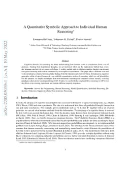 A Quantitative Symbolic Approach to Individual Human Reasoning