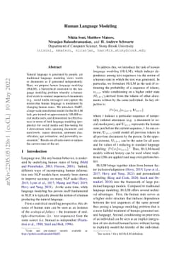 Human Language Modeling