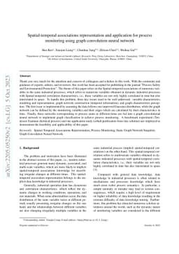 Spatial-temporal associations representation and application for process
  monitoring using graph convolution neural network