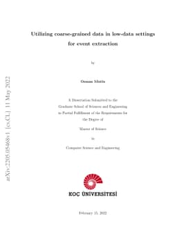 Utilizing coarse-grained data in low-data settings for event extraction