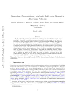 Generation of non-stationary stochastic fields using Generative
  Adversarial Networks