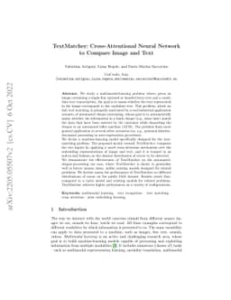 TextMatcher: Cross-Attentional Neural Network to Compare Image and Text
