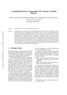 A Longitudinal Study of Cryptographic API: a Decade of Android Malware