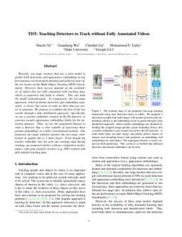 TDT: Teaching Detectors to Track without Fully Annotated Videos