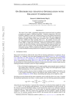 On Distributed Adaptive Optimization with Gradient Compression