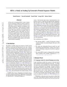 RITA: a Study on Scaling Up Generative Protein Sequence Models