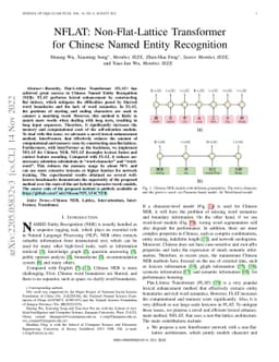 NFLAT: Non-Flat-Lattice Transformer for Chinese Named Entity Recognition
