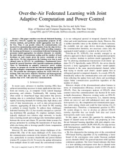 Over-the-Air Federated Learning with Joint Adaptive Computation and
  Power Control