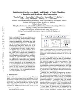 Bridging the Gap between Reality and Ideality of Entity Matching: A
  Revisiting and Benchmark Re-Construction
