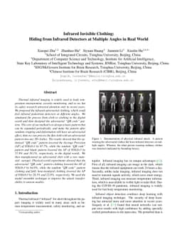 Infrared Invisible Clothing:Hiding from Infrared Detectors at Multiple
  Angles in Real World
