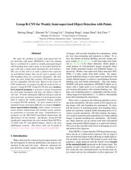 Group R-CNN for Weakly Semi-supervised Object Detection with Points
