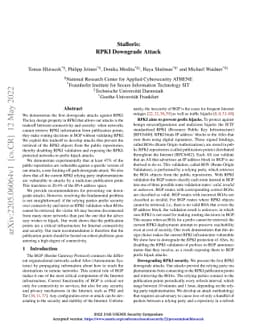 Stalloris: RPKI Downgrade Attack