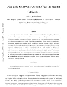 Data-aided Underwater Acoustic Ray Propagation Modeling