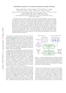 Exploiting symmetry in variational quantum machine learning
