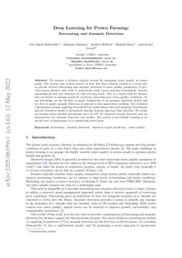 Deep Learning for Prawn Farming: Forecasting and Anomaly Detection