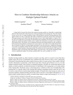 How to Combine Membership-Inference Attacks on Multiple Updated Models