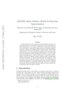 KASAM: Spline Additive Models for Function Approximation