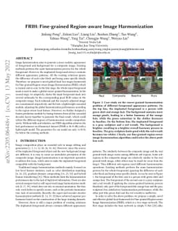 FRIH: Fine-grained Region-aware Image Harmonization