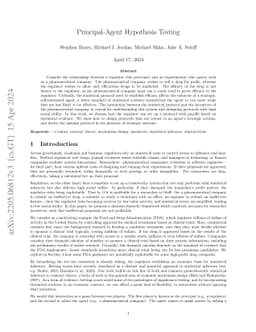 Principal-Agent Hypothesis Testing