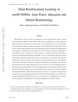 Deep Reinforcement Learning in mmW-NOMA: Joint Power Allocation and
  Hybrid Beamforming