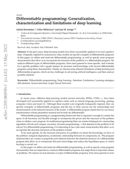 Differentiable programming: Generalization, characterization and
  limitations of deep learning