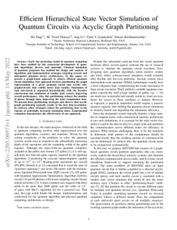Efficient Hierarchical State Vector Simulation of Quantum Circuits via
  Acyclic Graph Partitioning