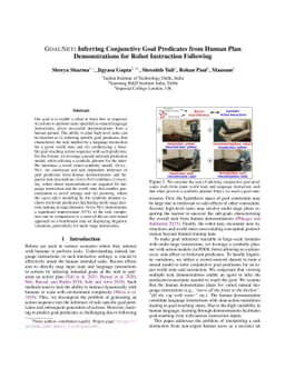 GoalNet: Inferring Conjunctive Goal Predicates from Human Plan
  Demonstrations for Robot Instruction Following