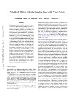 Pocket2Mol: Efficient Molecular Sampling Based on 3D Protein Pockets