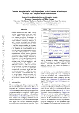 Domain Adaptation in Multilingual and Multi-Domain Monolingual Settings
  for Complex Word Identification