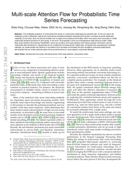 Multi-scale Attention Flow for Probabilistic Time Series Forecasting