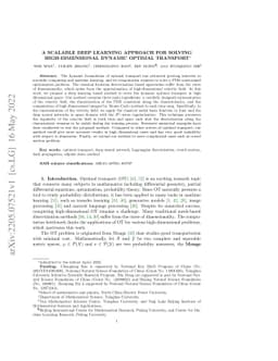 A scalable deep learning approach for solving high-dimensional dynamic
  optimal transport