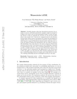 Wasserstein t-SNE